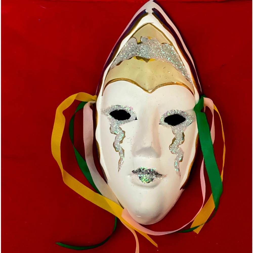 Vintage Ceramic Decorator Wall Mask New In Box